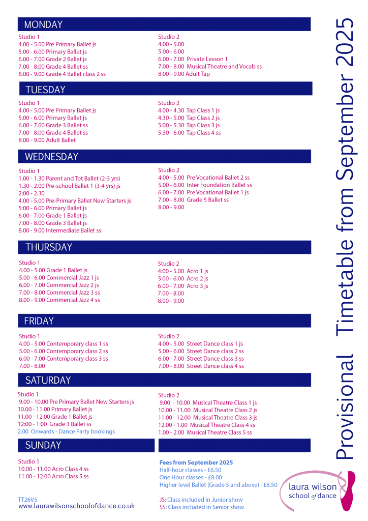 LWSD Timetable