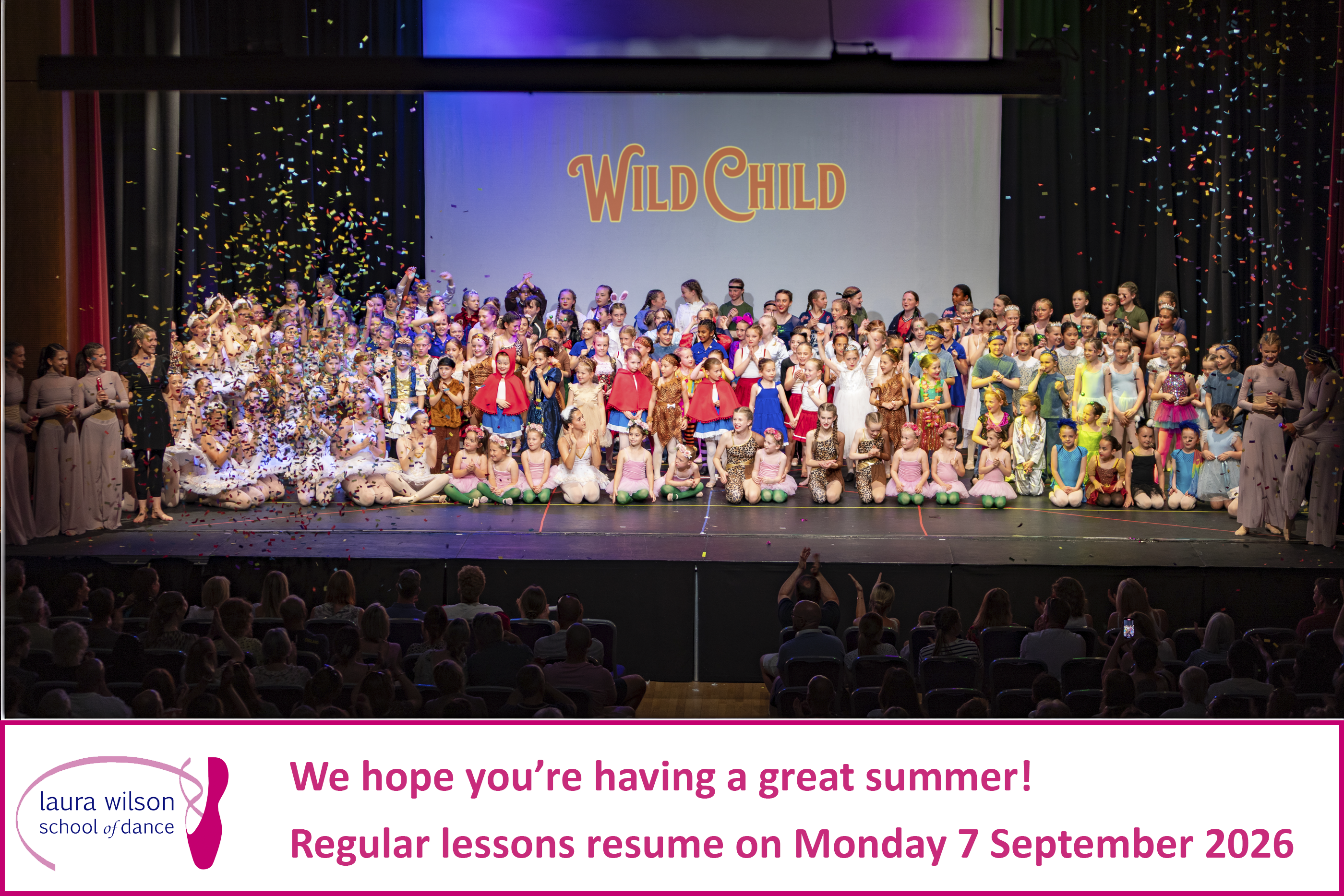 Lessons resume Monday 7 September